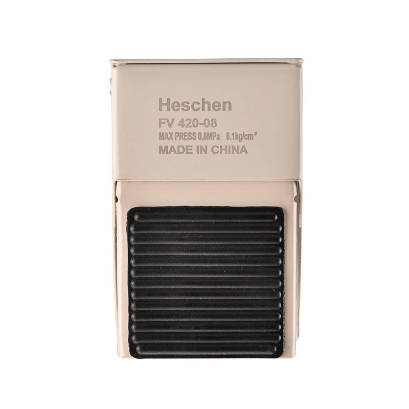 Heschen Pneumatic Foot Pedal Valve, FV-420, Momentary Type, 4 Way 2 Position, PT1/4'' Threaded, Rubber Nonslip - Image 3
